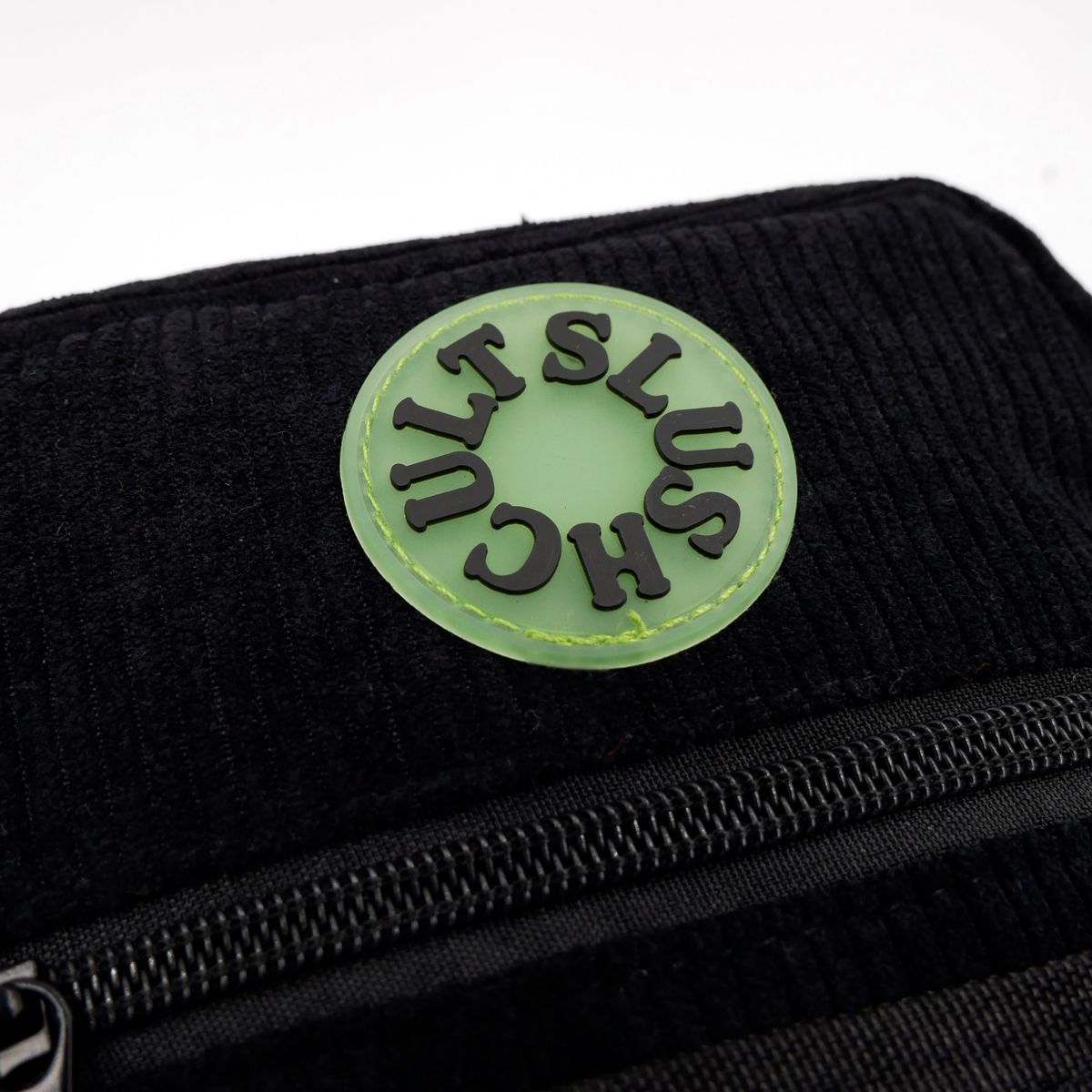 Slushcult Black Corduroy Anywhere Side Bag