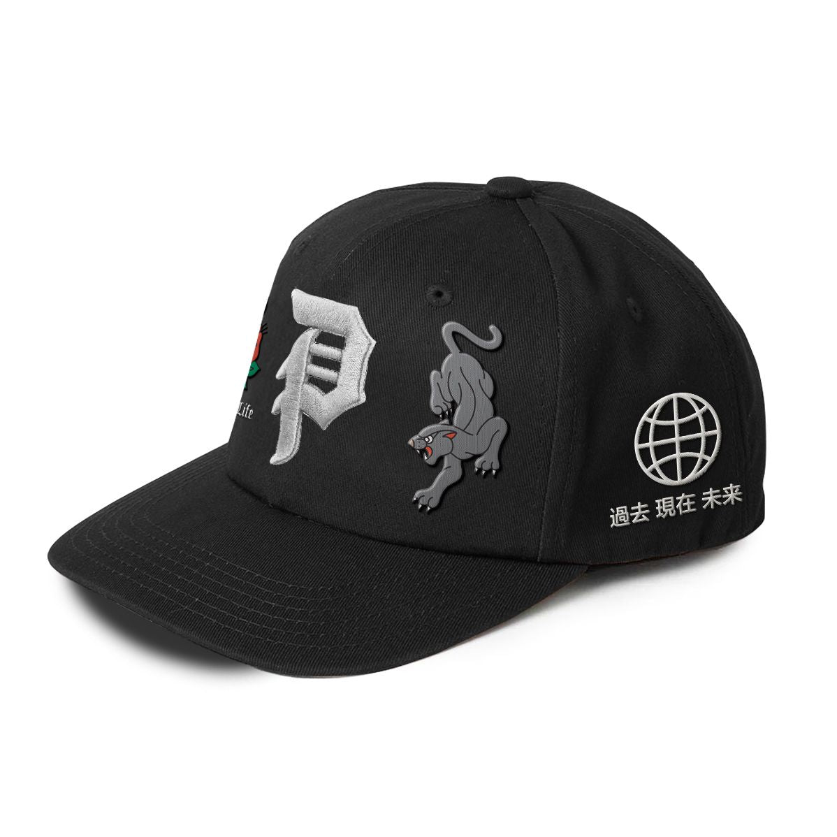 Primitive Outsider Black A-Frame Snapback Hat