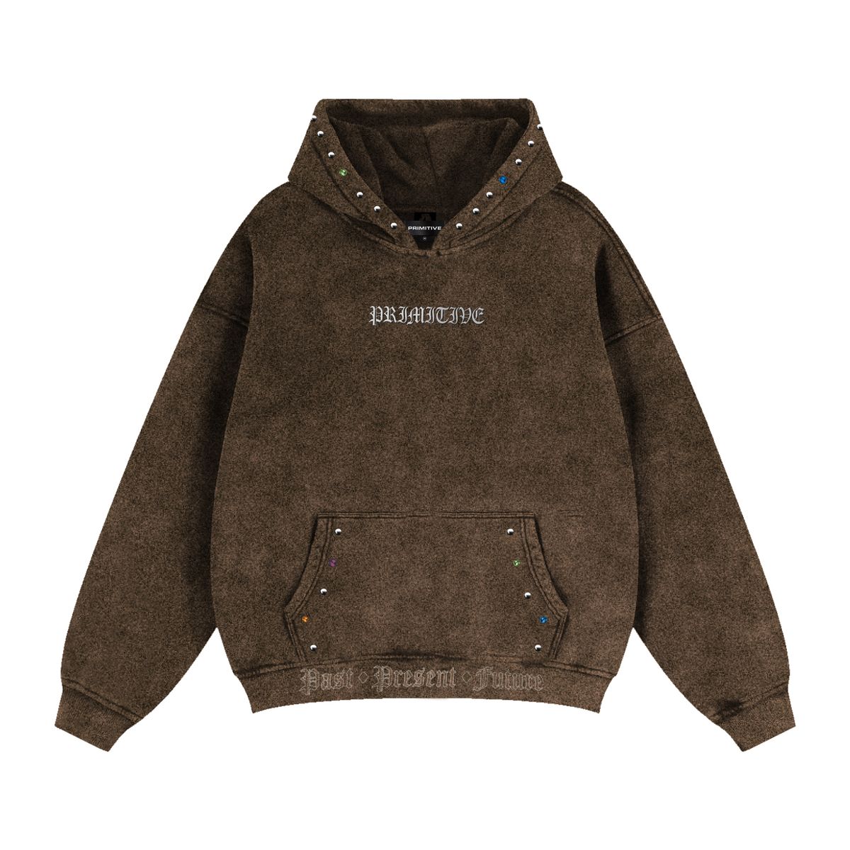 Primitive Treasure Heavyweight Brown Hooded Sweatshirt