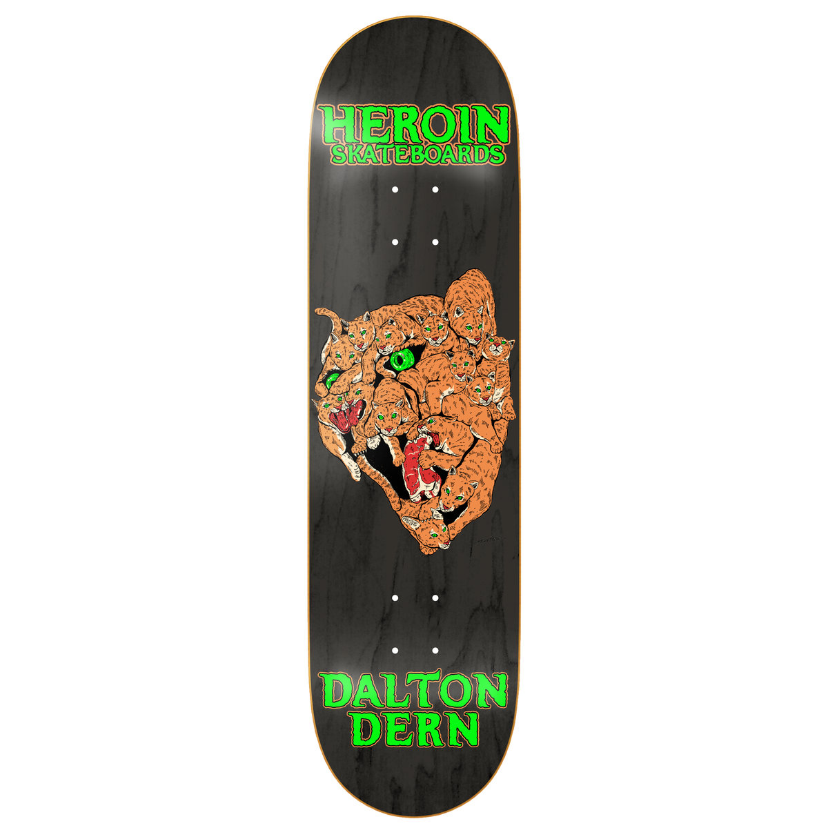Heroin Dalton Dern Panther 8.5" Assorted Stain Skateboard Deck