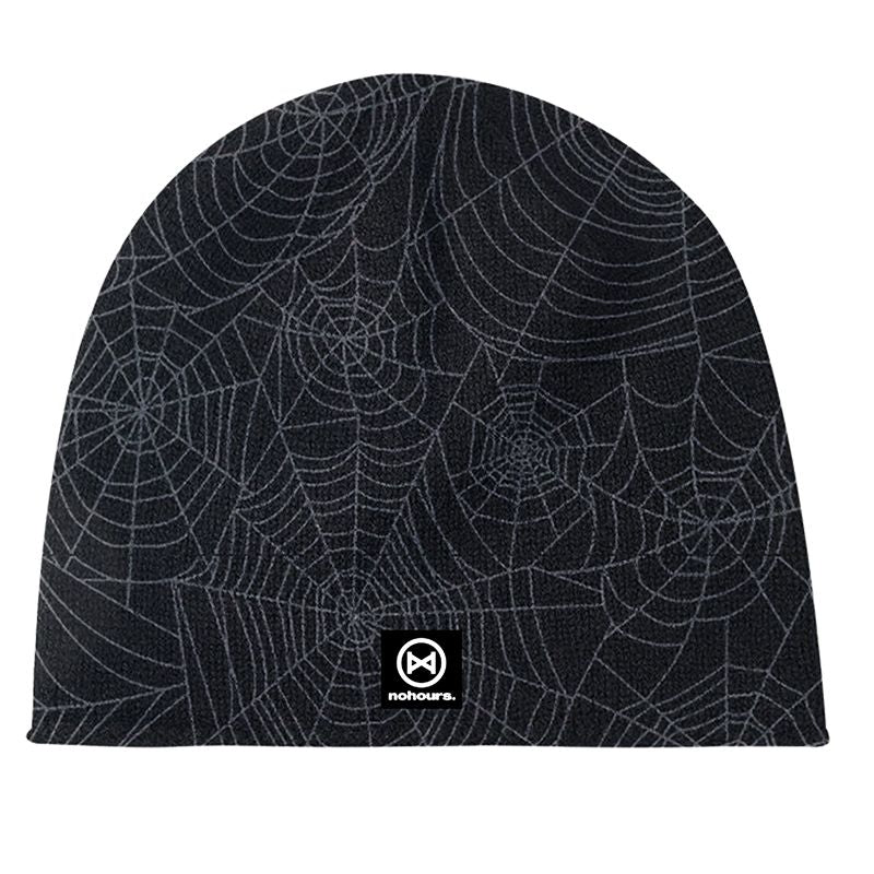 No Hours Caught Black Beanie - right detail crop