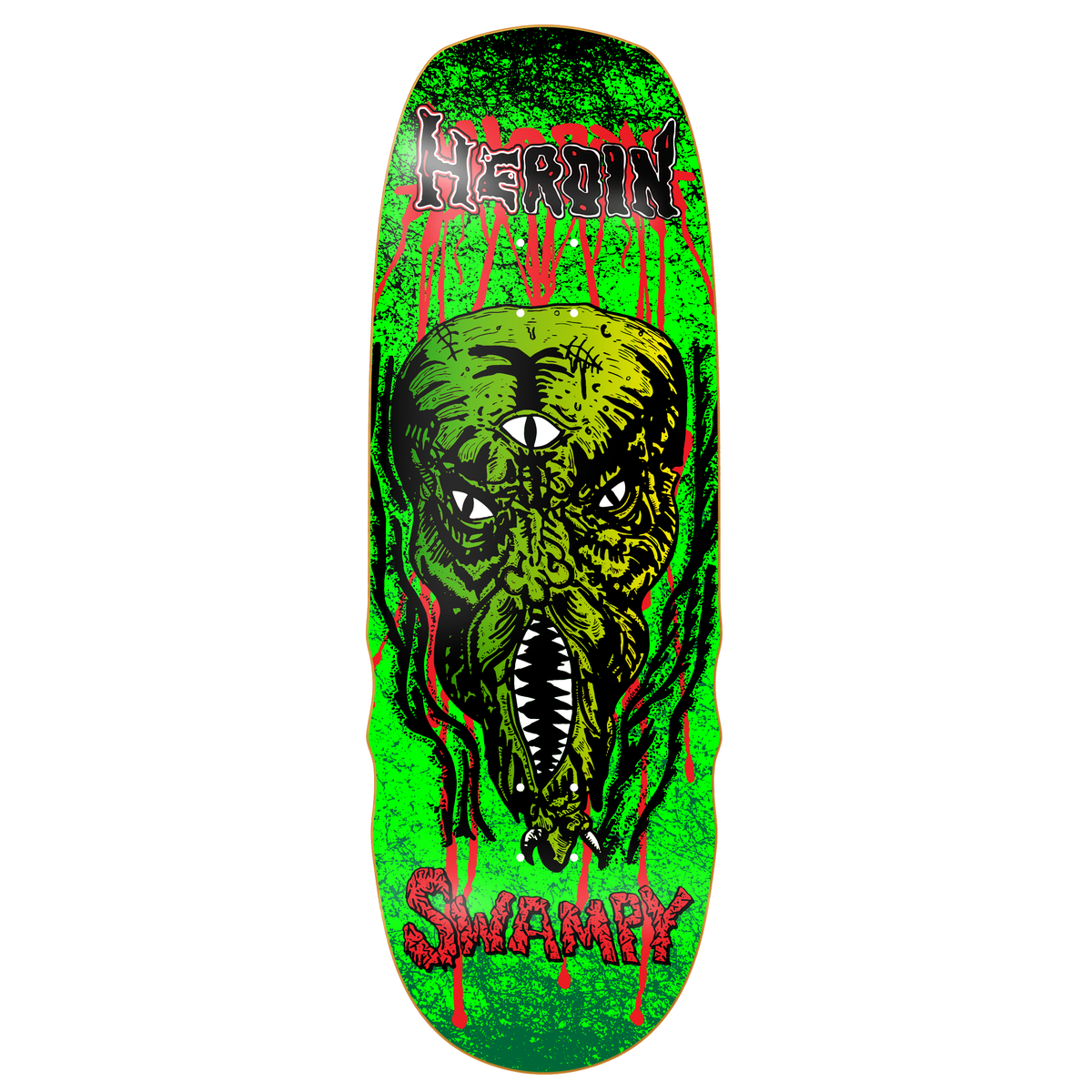 Heroin Swampy KO2 Slime Face 10.6" Skateboard Deck