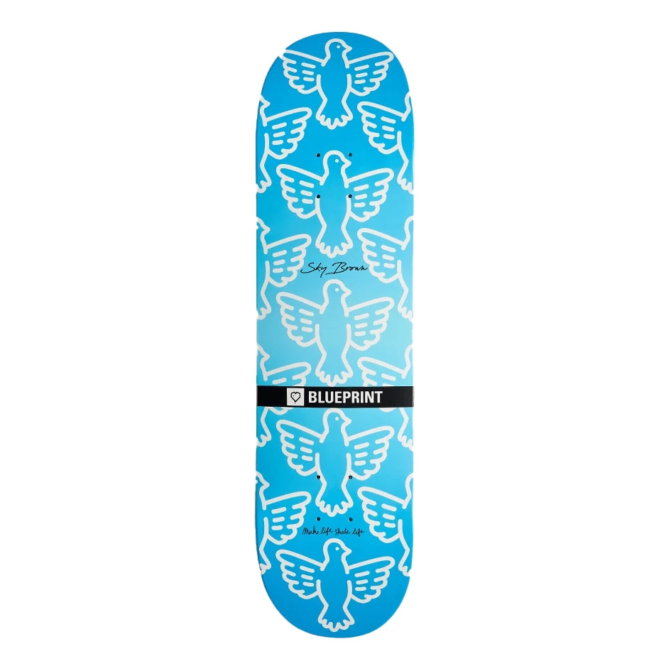 Blueprint x Sky Brown x MLSL Collab Bird Blue Fade 8.25" Skateboard Deck