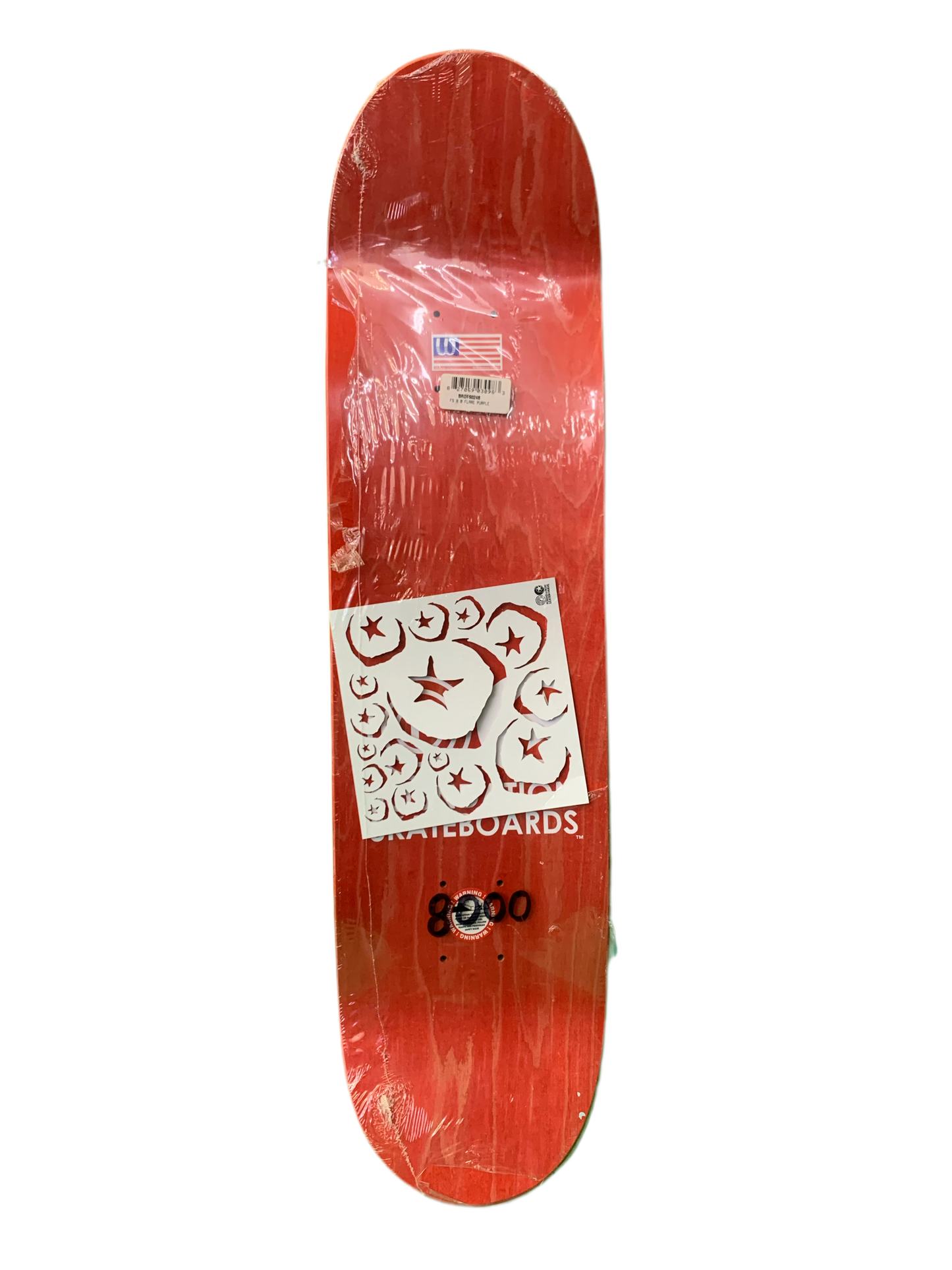 Foundation Logo Purple Rising Sun 8" Classic Skateboard Deck