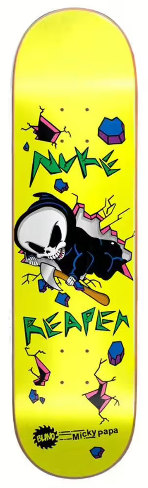 Blind Papa Nuke Reaper Yellow 8.0" Skateboard Deck