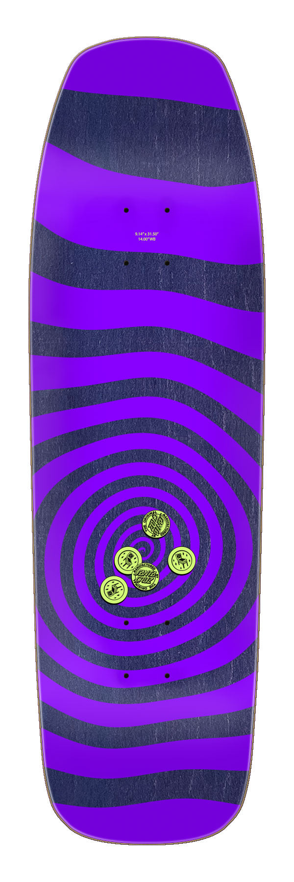 Santa Cruz Delfino Pinball Vision Pro Shaped 9.14" x 31.50" Skateboard Decks