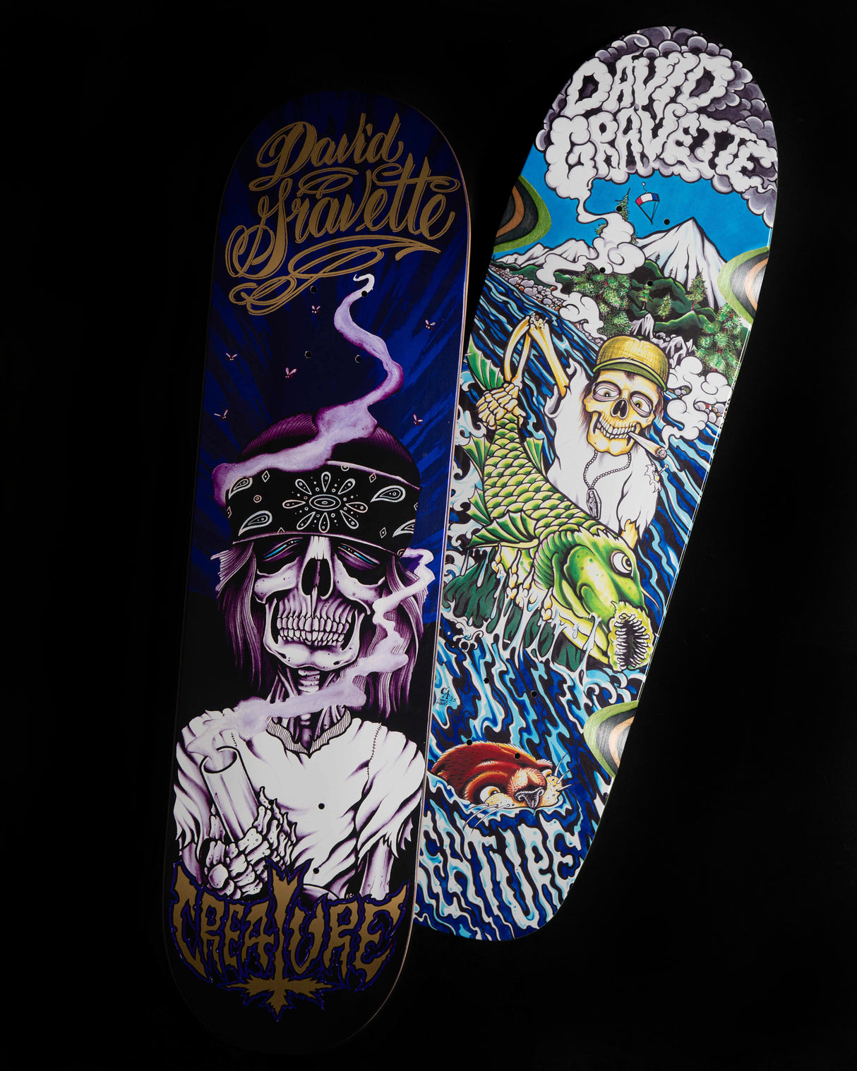 Creature Gravette Hippie Skull 20th Pro 8.3" x 32.2" Skateboard Decks