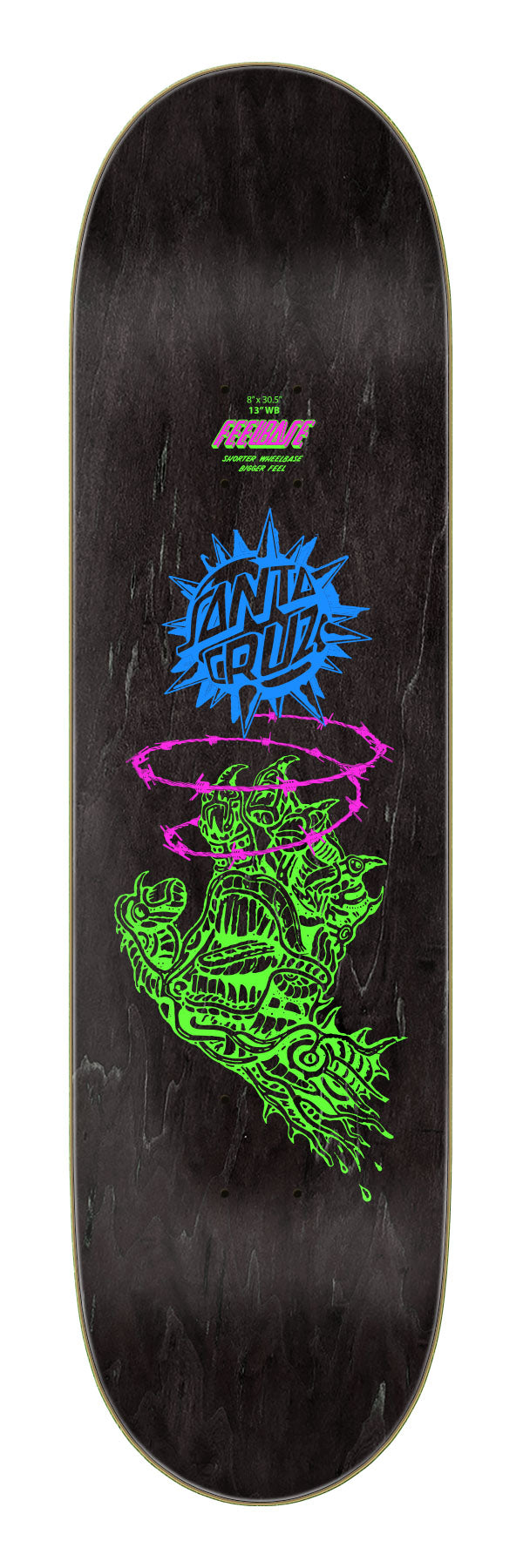 Santa Cruz Scourge Hand FeelBase 8.00" x 30.50" Skateboard Deck
