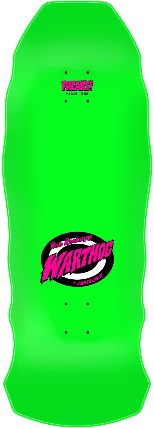Santa Cruz Roskopp Warthog Freaks 11.00" x 31.445" Skateboard Deck