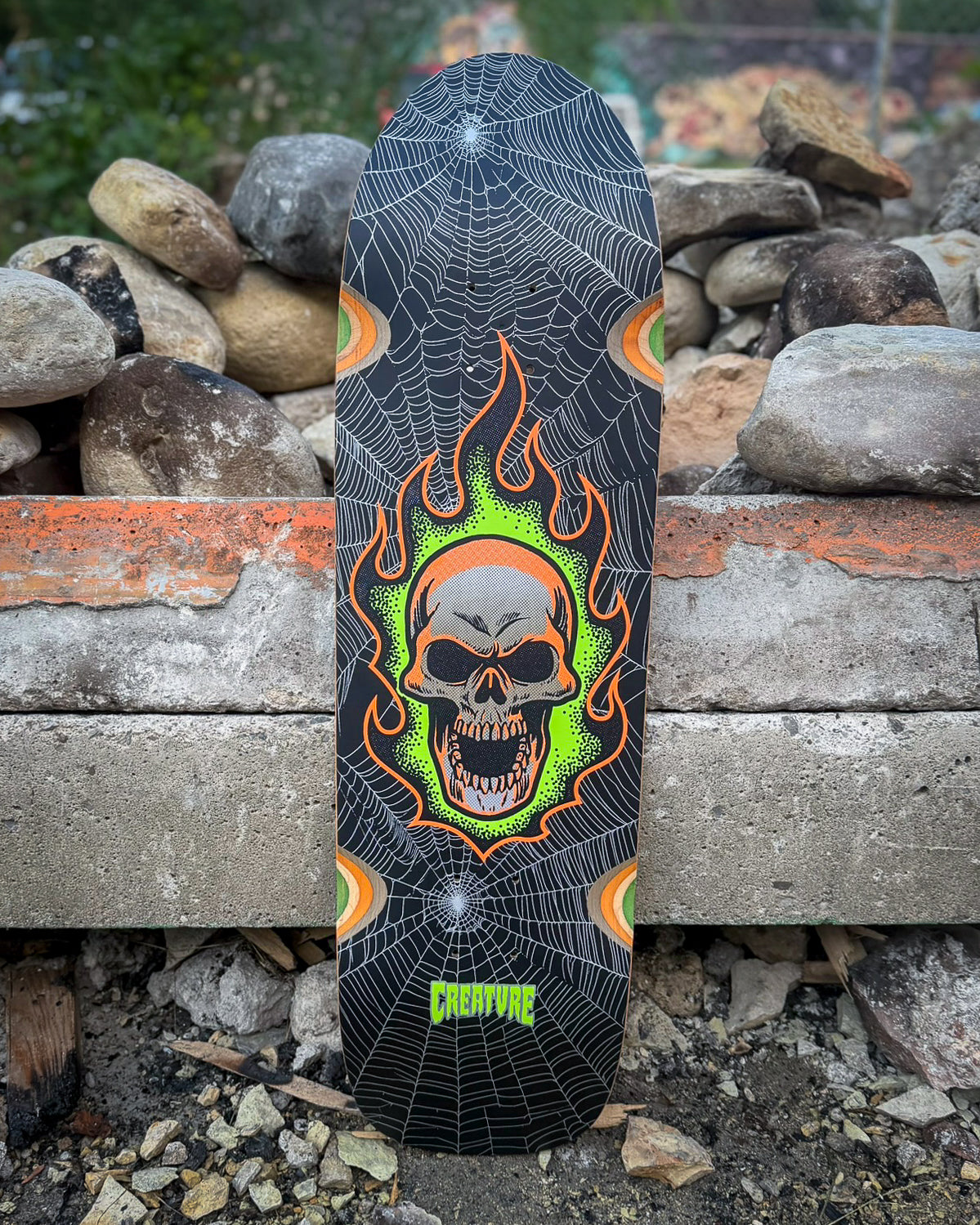 Creature Bonehead Webbed Team 9.00" x 31.68" Skateboard Deck