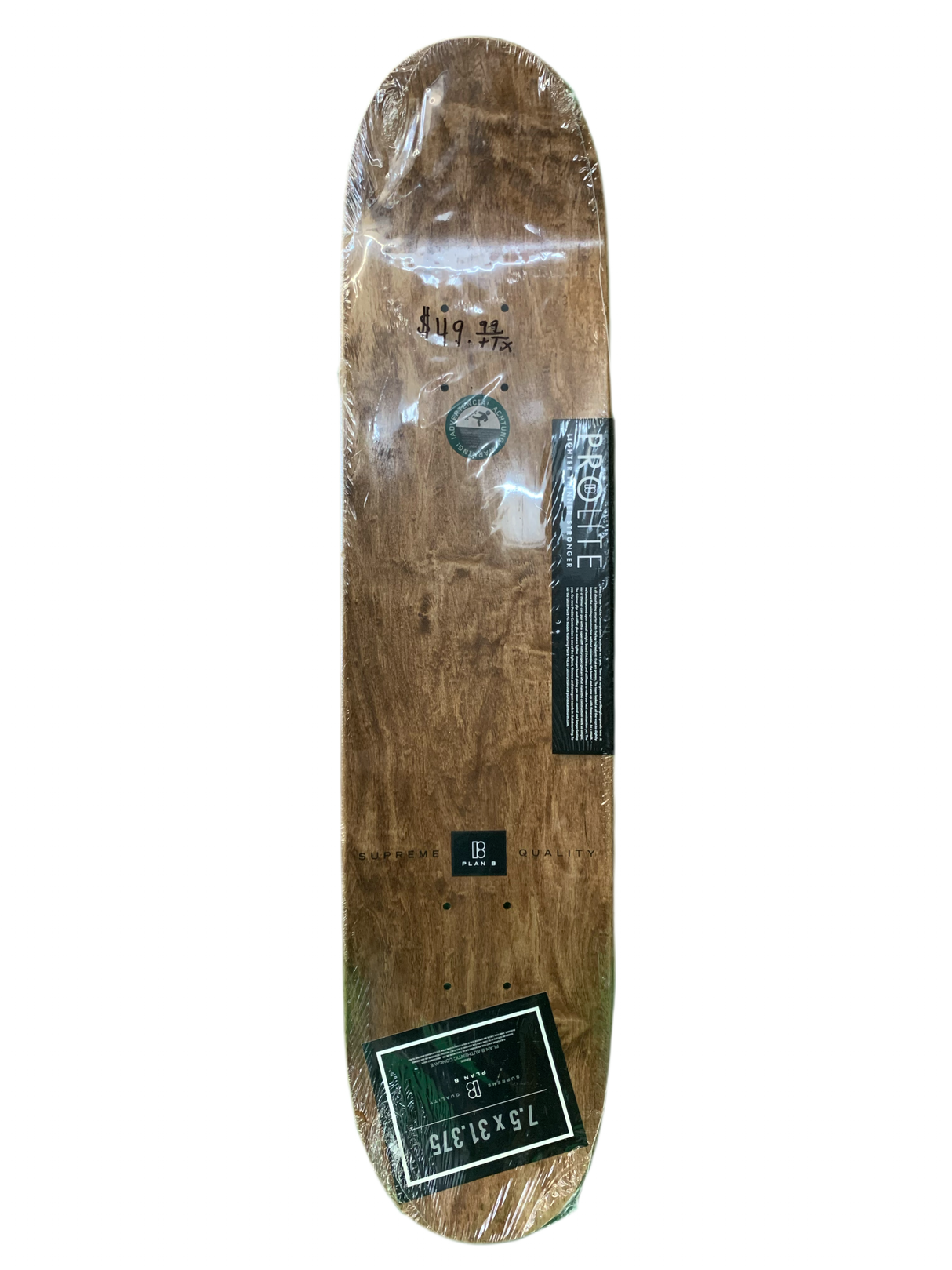 Plan B Paul Rodriguez Logo Name 7.5" Classic Skateboard Deck