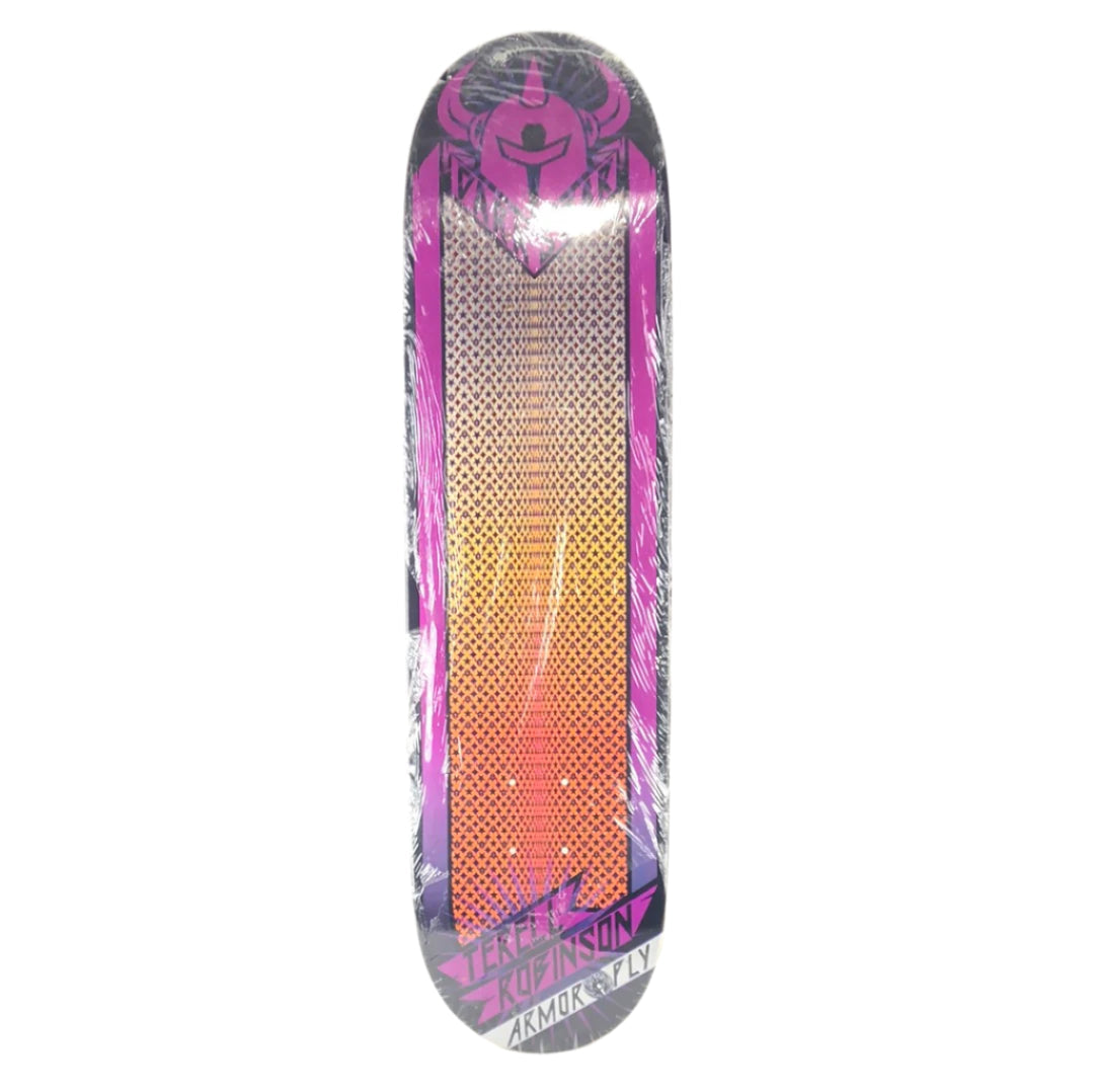 Dark Star Terrel Robinson Armor Ply Dark Star Illusion Banner Black/Purple/Orange Size 8.3 Skateboard Deck