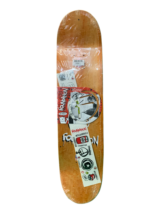 Foundation Angel Ramirez Burnt Plate 8" Classic Skateboard Deck