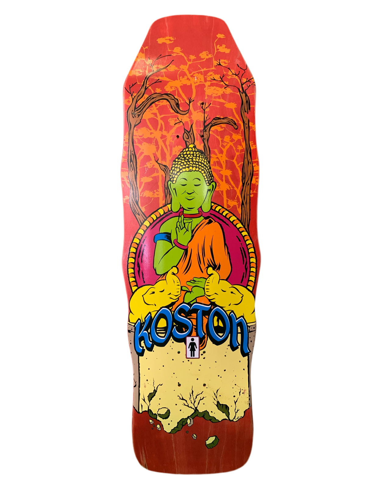 Girl Eric Koston Powerslide Retro Namaste 9.5" Shaped Classic Skateboard Deck