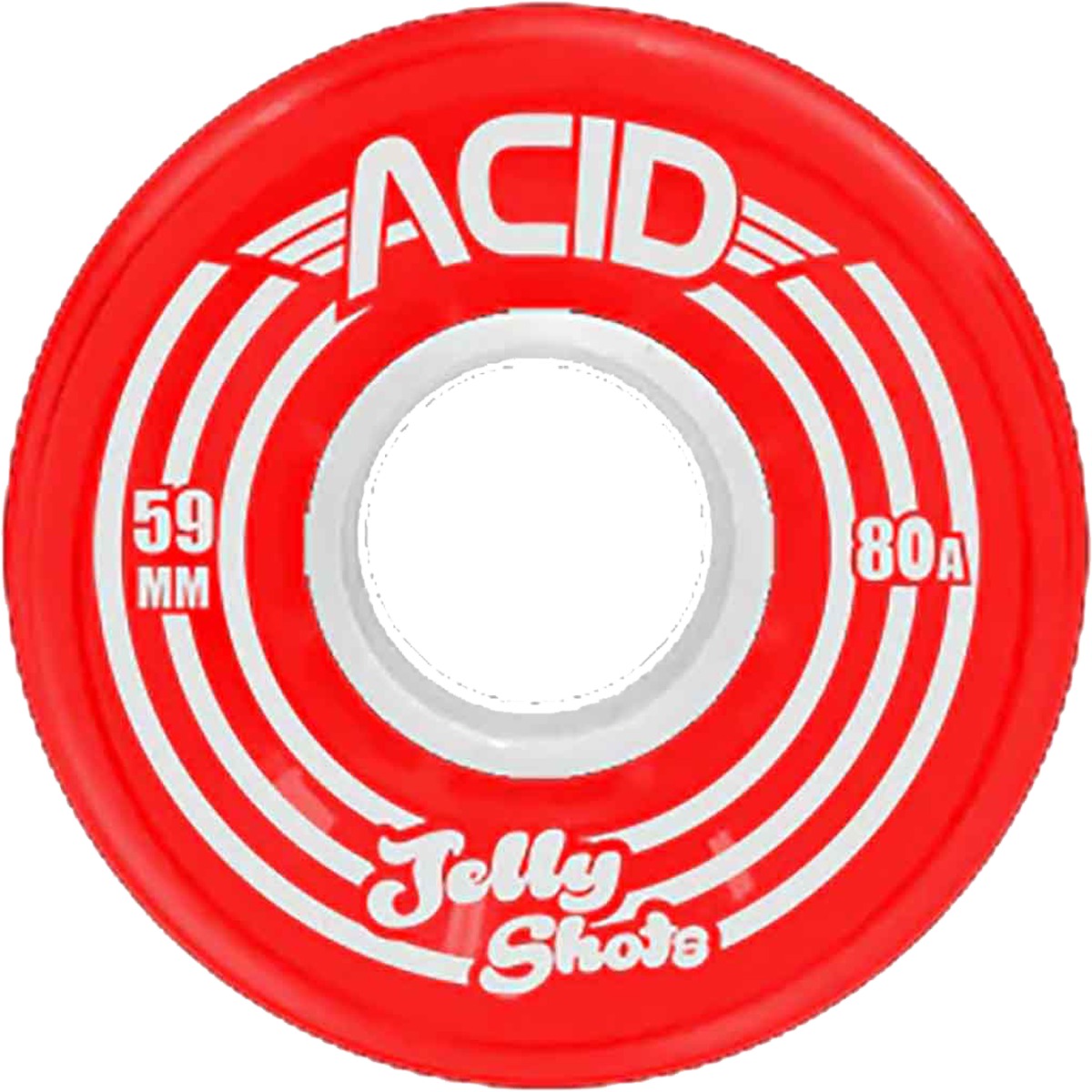 Acid Jelly Shots 80A 59mm Red Cruiser Wheels