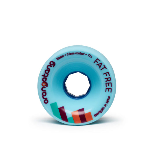 Orangatang Fat Free Blue 65mm 77a Longboard Wheels