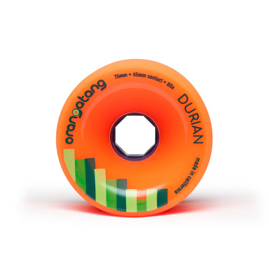 Orangatang Durian Orange 75mm 80a Longboard Wheels