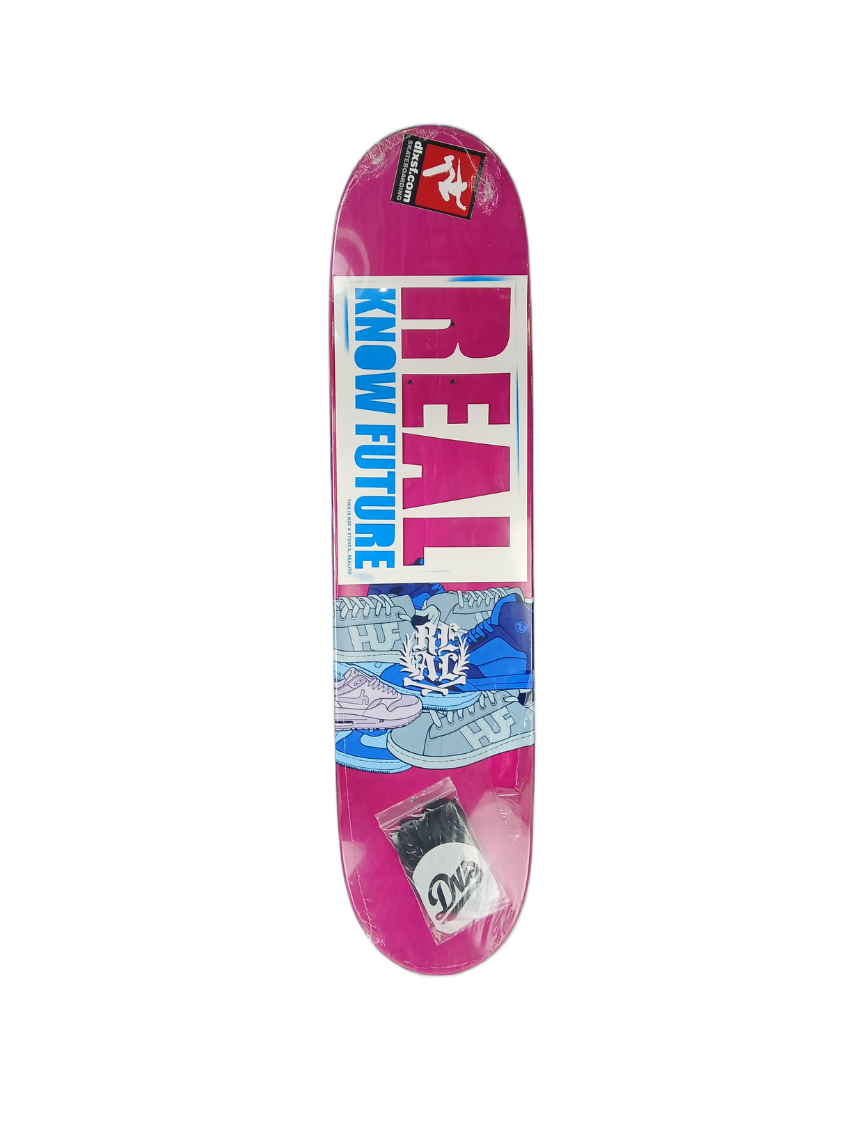 Real Keith Hufnagel Huf Shoes Blue Multi Size 7.75" Vintage NOS Deck