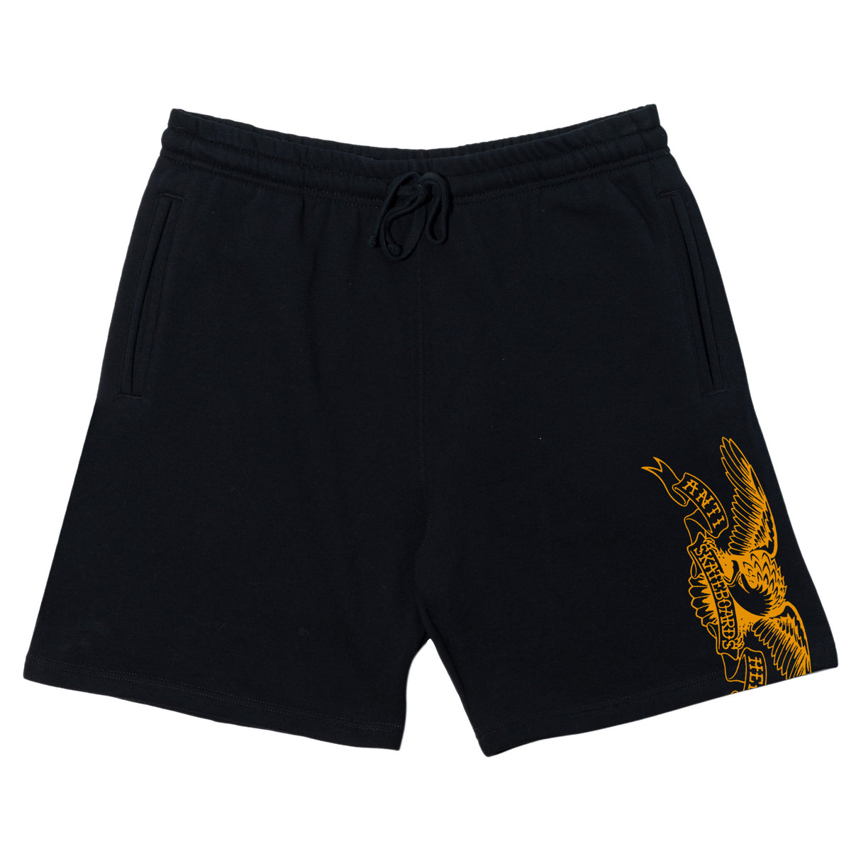 Antihero Basic Eagle Black / Yellow Sweat Shorts