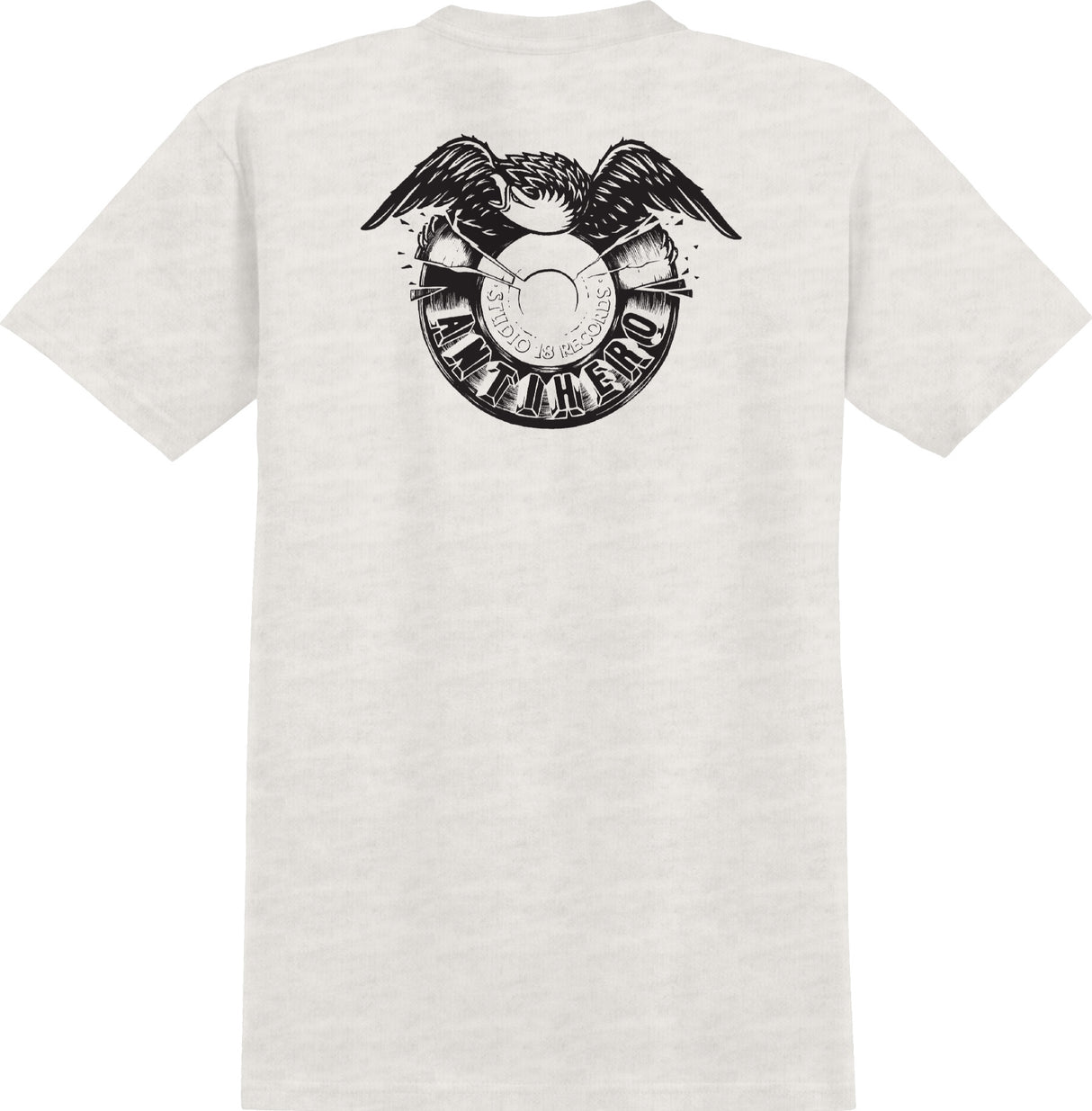 Antihero Studio 18 Ringspun Heather Bone W/ Black Prints S/s Shirt