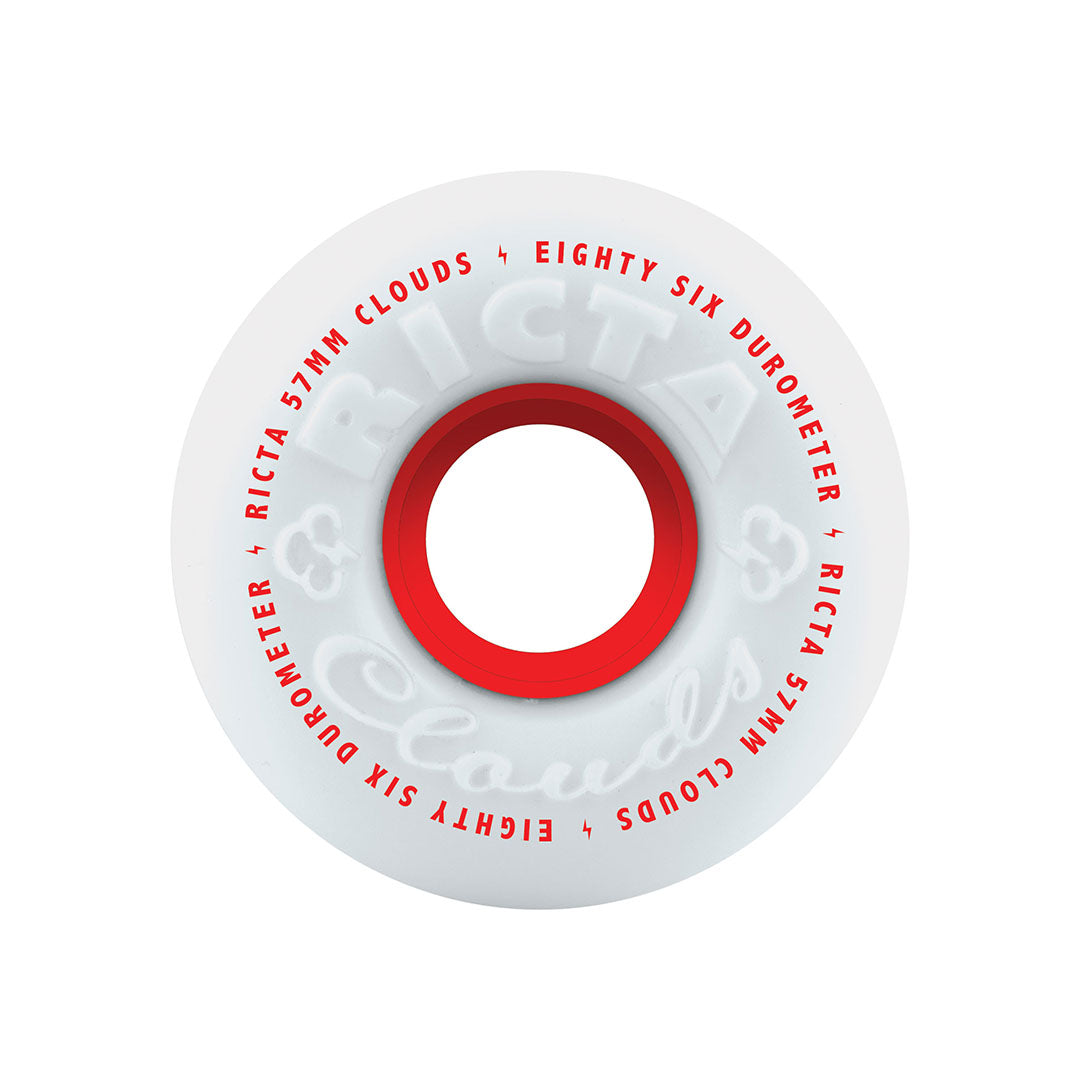 Ricta 57mm Clouds Red 86a Skateboard Wheels
