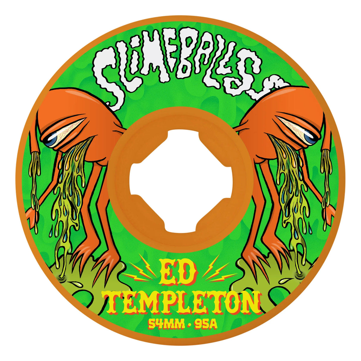 Slime Balls Ed Templeton Vomits Mini Orange Hardline 95a 54mm Skateboard Wheels