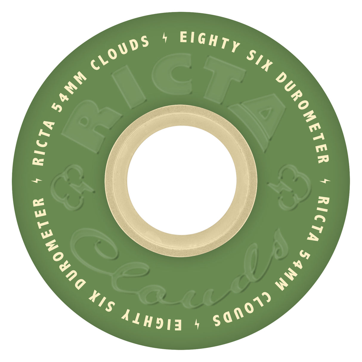 Ricta 54mm Clouds Green Natural 86a Skateboard Wheels