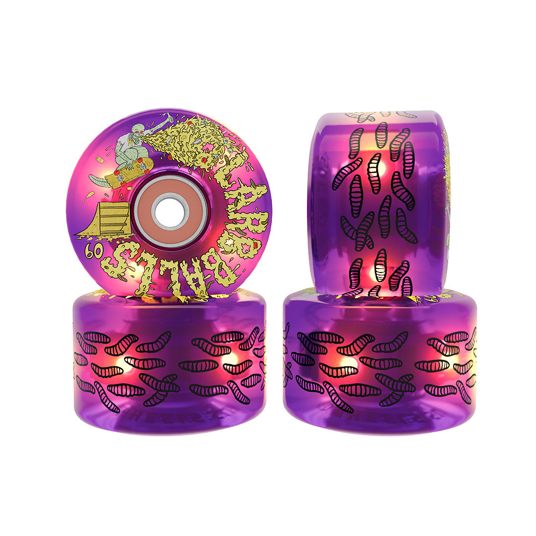 Slime Balls 60mm Sam Hitz Light Ups OG Slime Purple 78a Skateboard Wheels