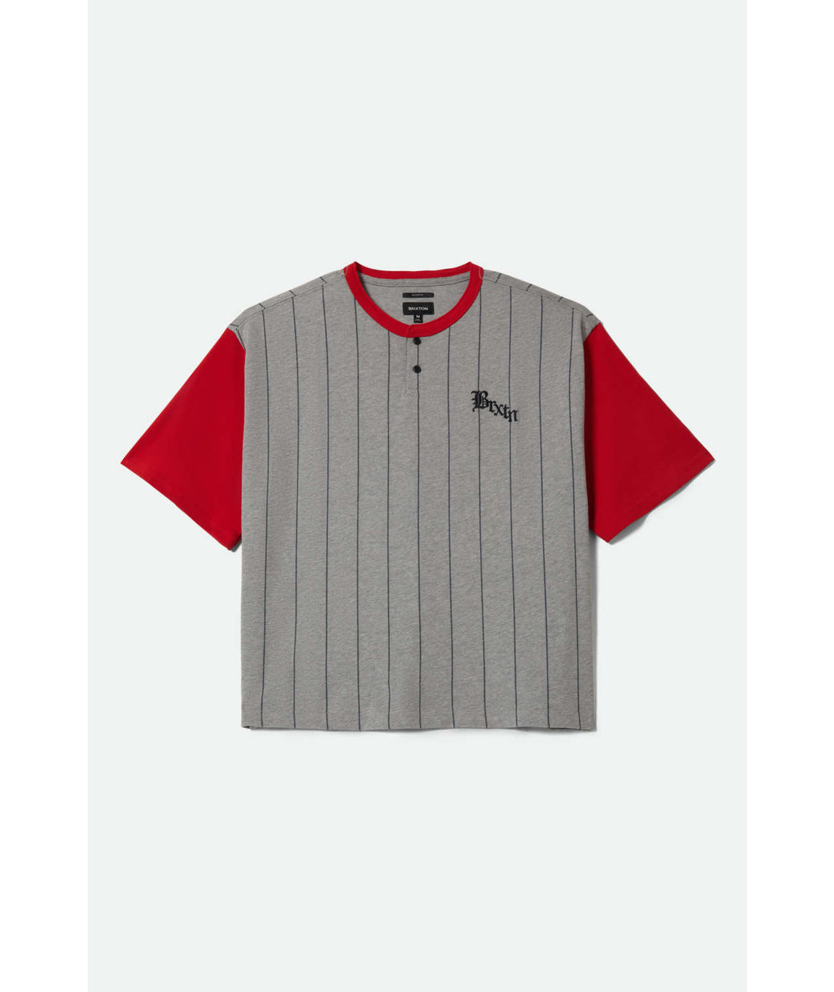 Brixton Boxy Baseball Heather Grey Adrenaline Rush S/s Shirt