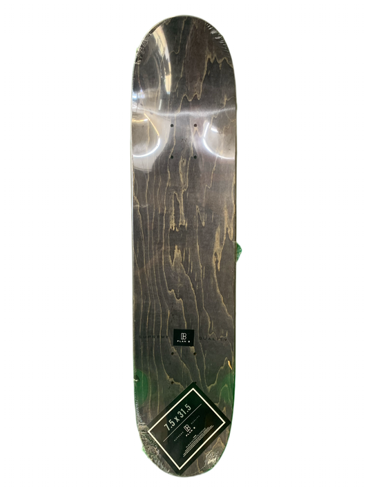 Plan B Jereme Rogers B Logo Green Paint 7.5" Classic Skateboard Deck