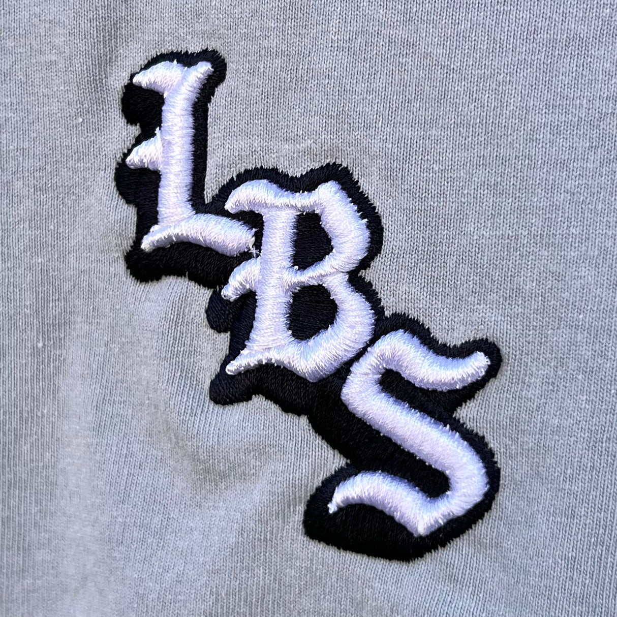 Long Beach Skate Co LBS Long Side Vintage Gray Oversized S/s Shirt