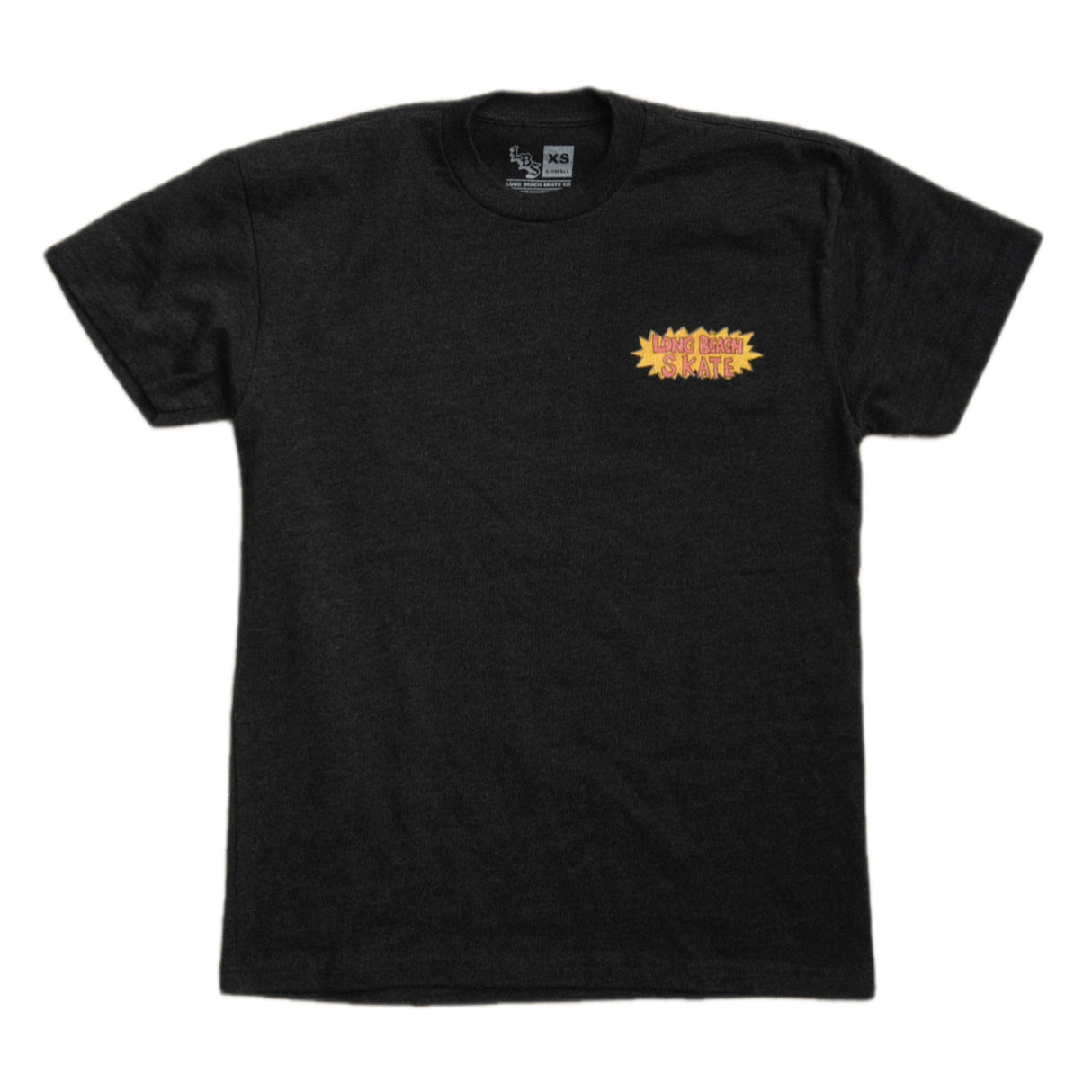 Long Beach Skate Co Postcard From Kevin "Spanky" Long Heather Graphite Black S/s Shirt