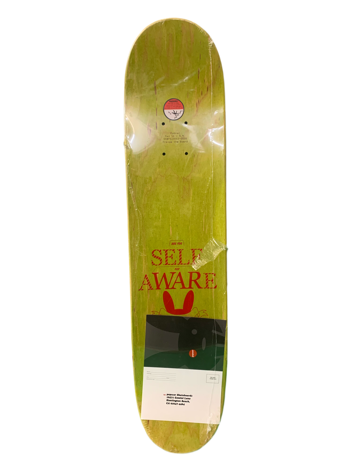 Popwar Chad TimTim Official Model Self Aware 7.5" Classic Skateboard Deck