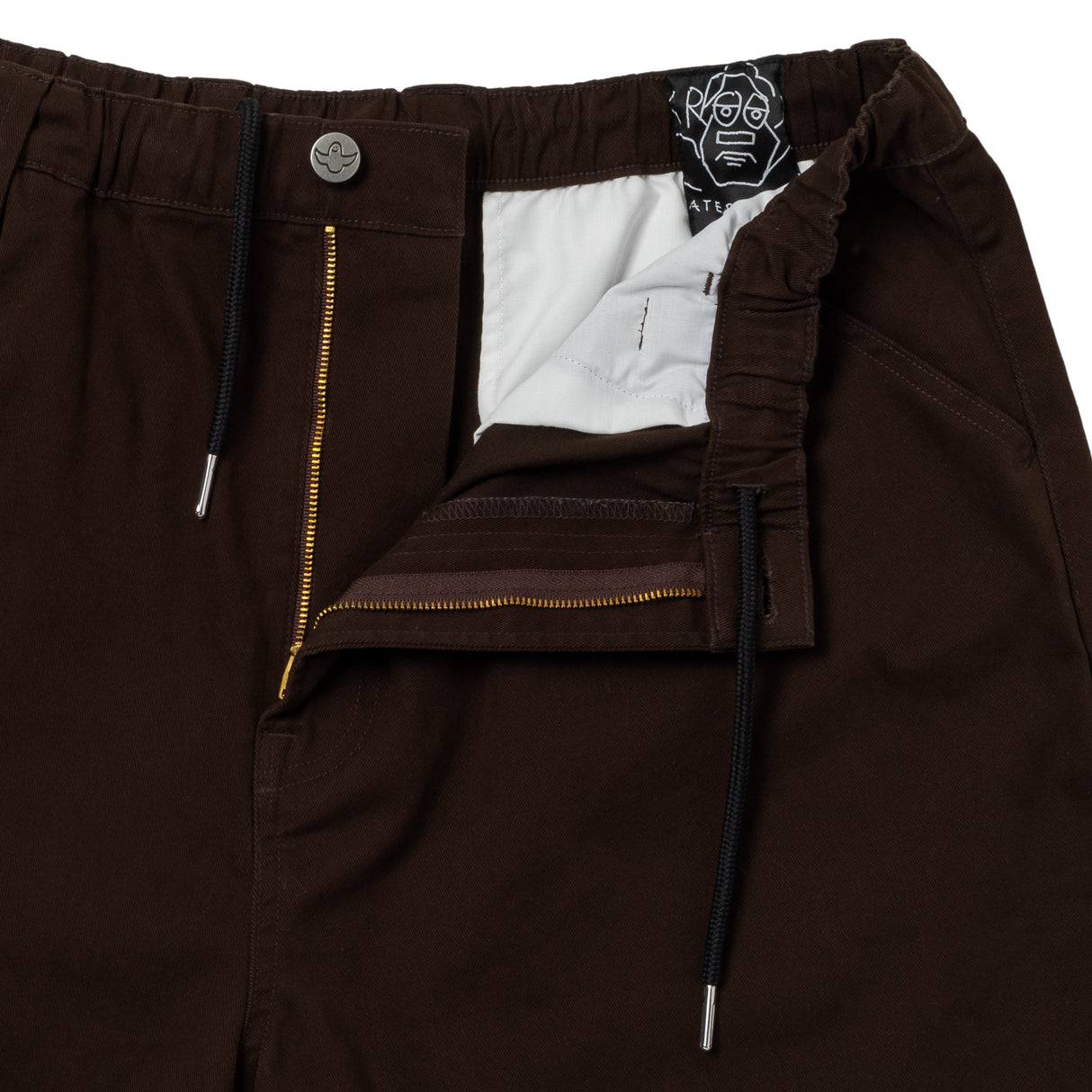 Krooked Eyes Twill Short Brown Shorts