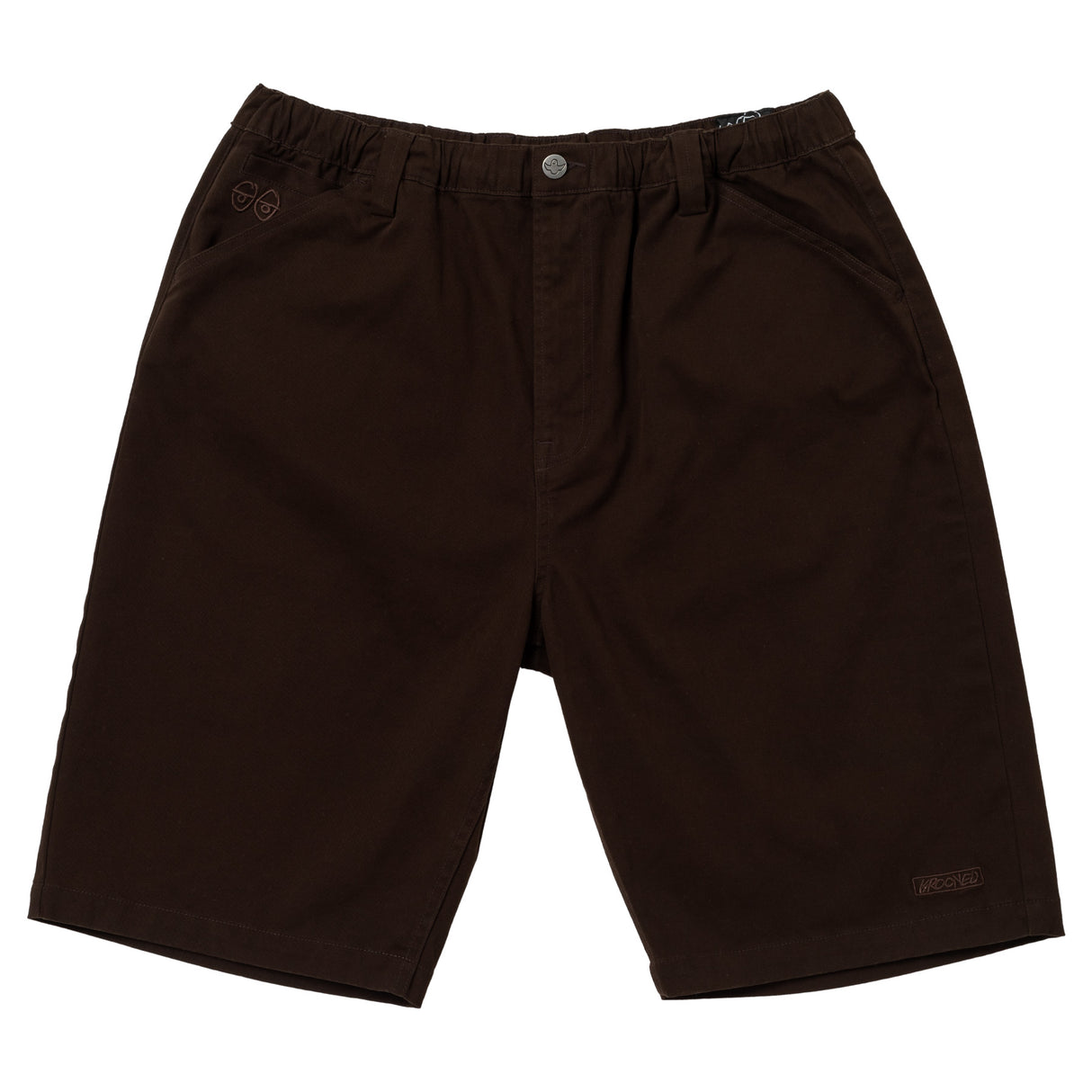 Krooked Eyes Twill Short Brown Shorts