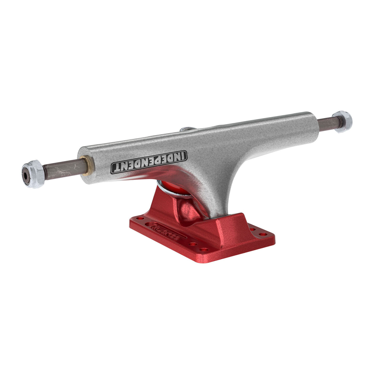 Independent Stage 4 Hollow Bar Logo Silver Ano Red Skateboard Trucks