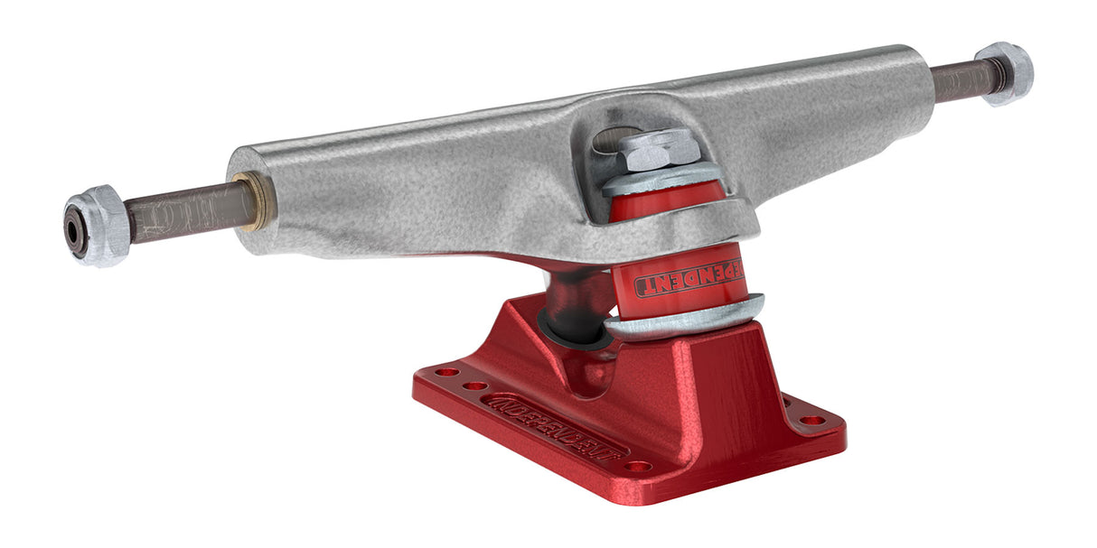Independent Stage 4 Hollow Bar Logo Silver Ano Red Skateboard Trucks