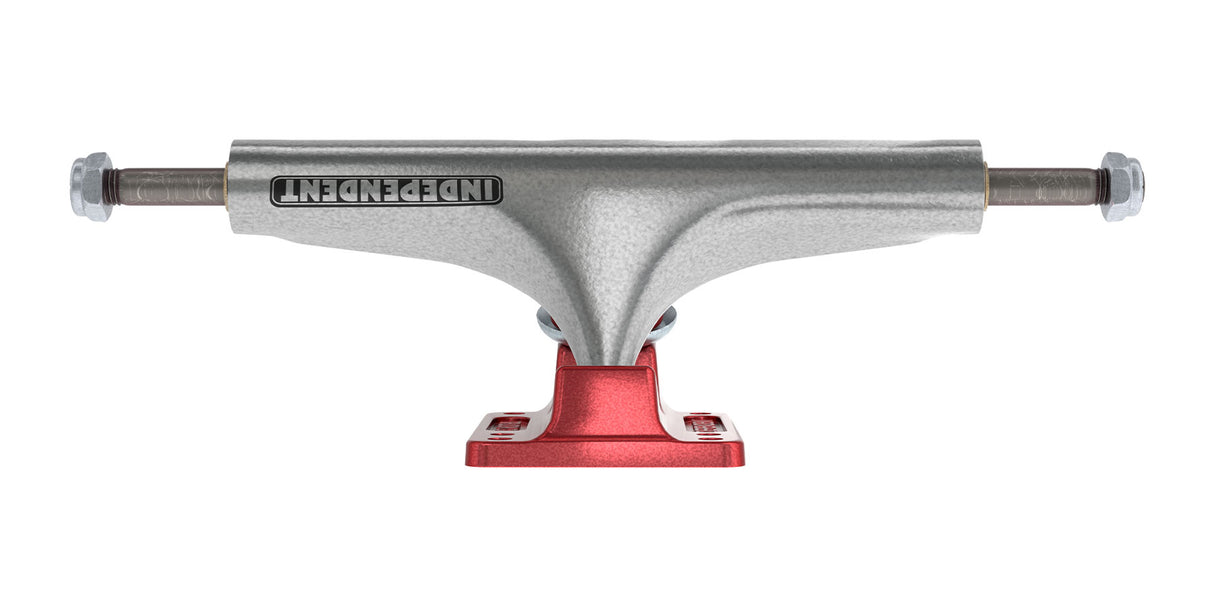Independent Stage 4 Hollow Bar Logo Silver Ano Red Skateboard Trucks