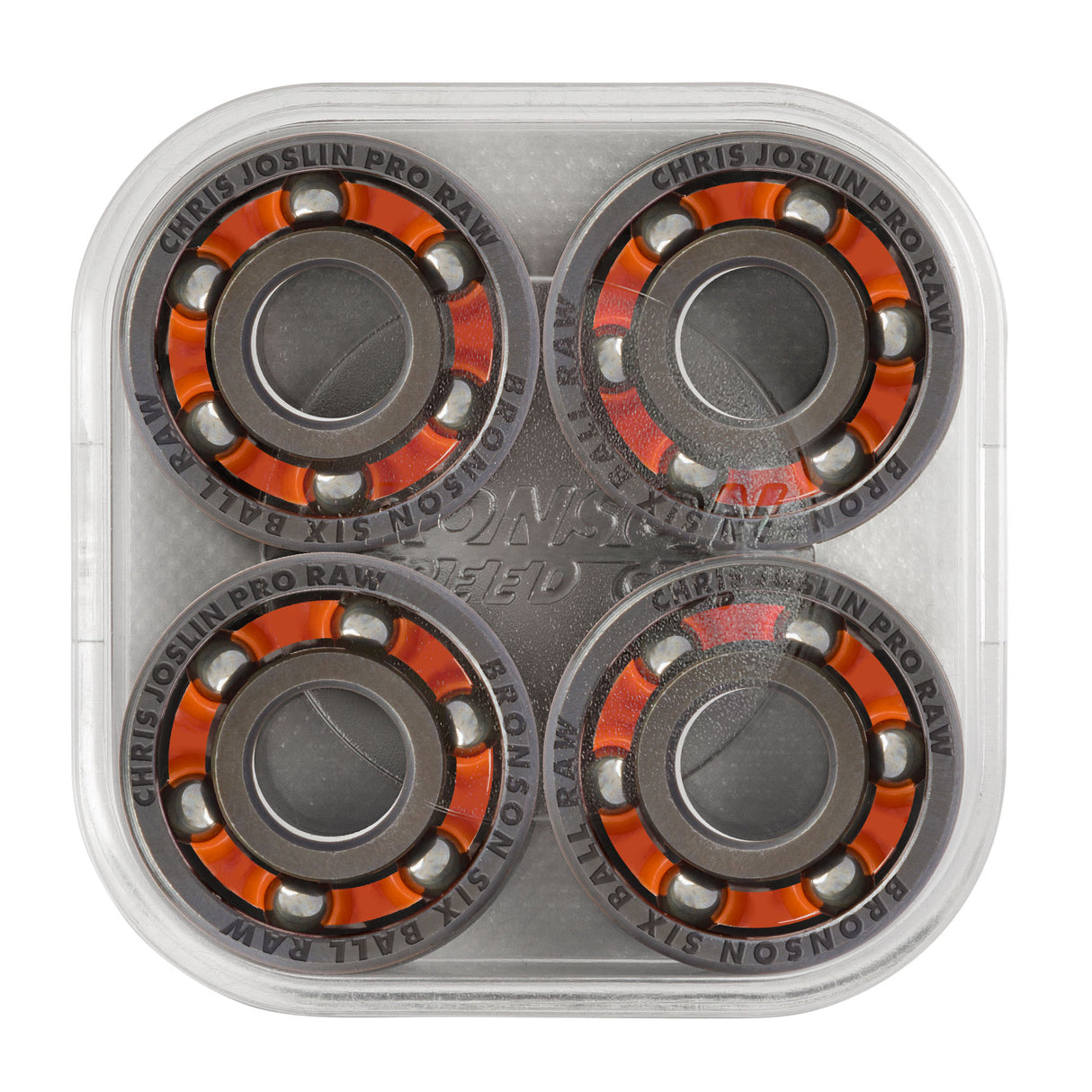 Bronson Speed Co. Chris Joslin Pro 6-Ball Bearing Raw Skateboard Bearings