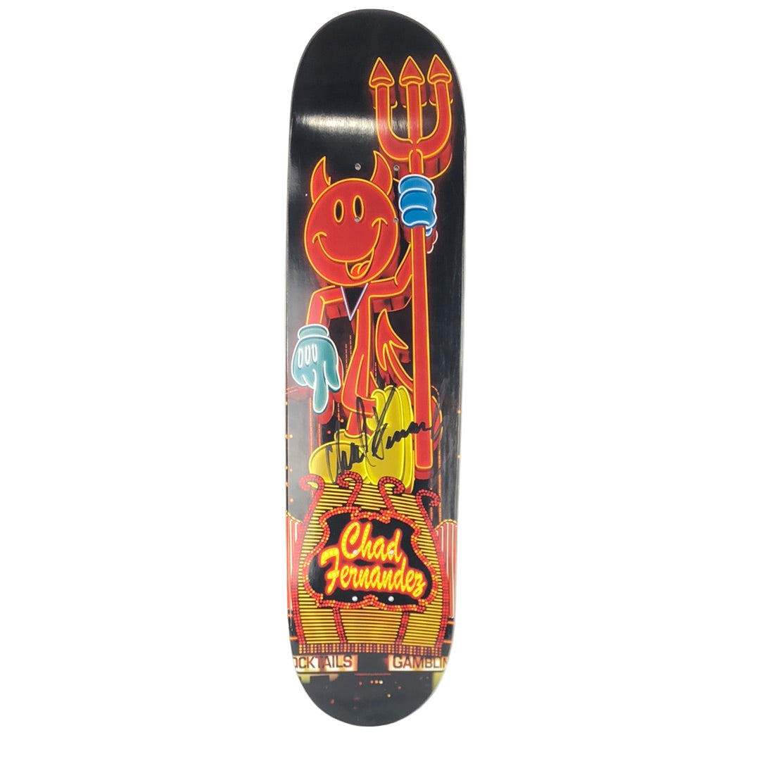 World Industries Chad Fernandez Autographed RGB Devil Graphic Multi Color Size 7.75" Vintage Deck