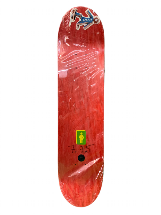 Girl Mike Mo Capaldi Yellow Pro Name 7.75" Classic Skateboard Deck