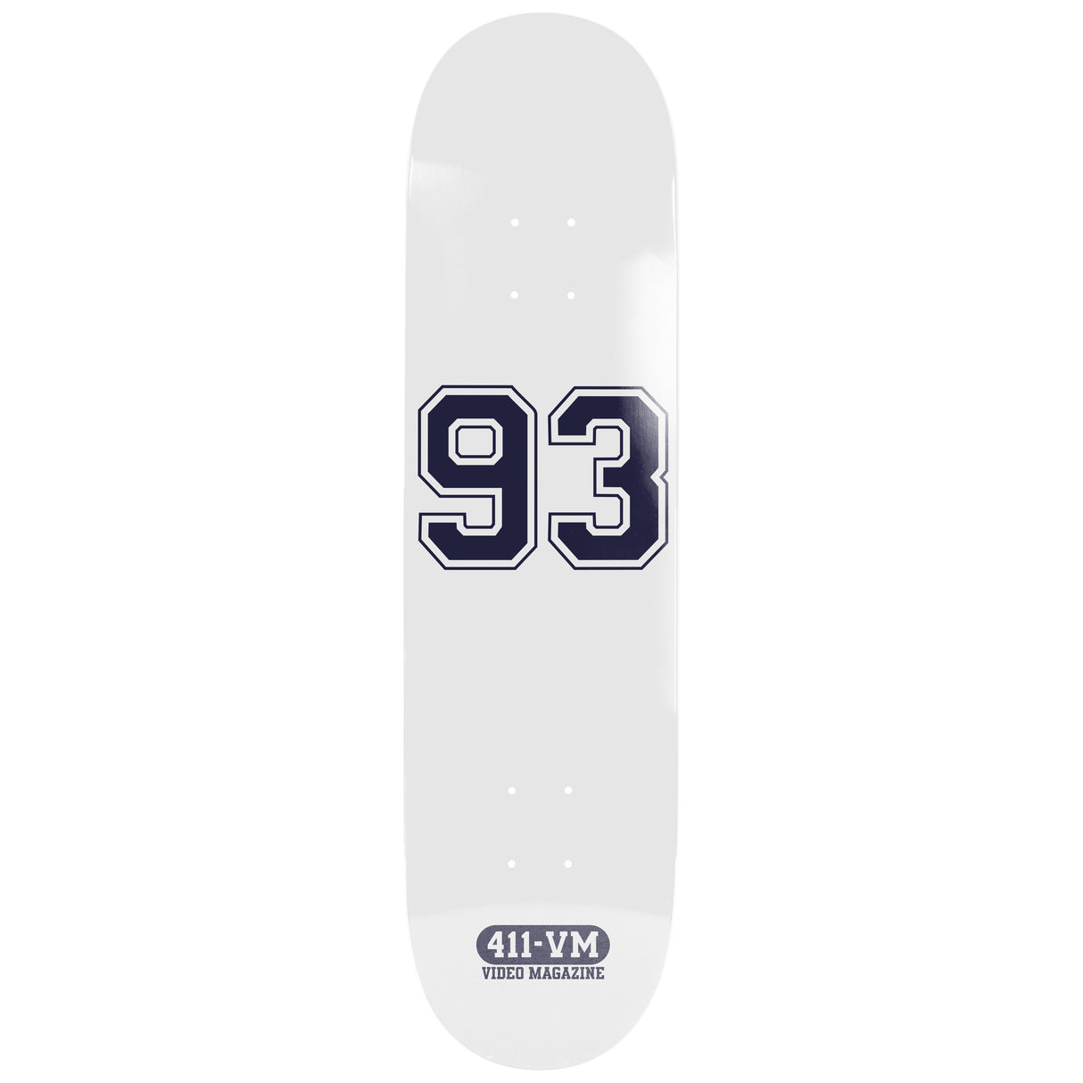 411VM Athletic White EX7 8.5" Skateboard Deck