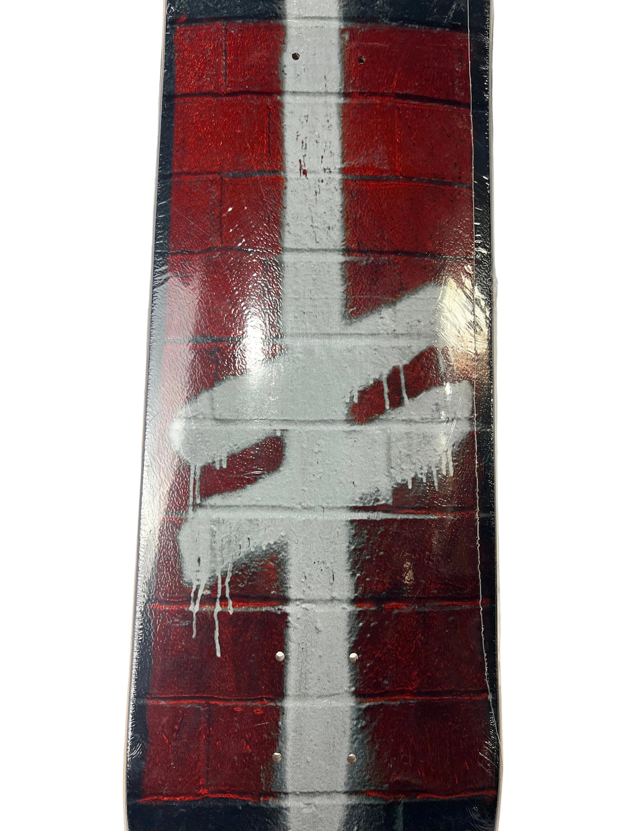 Deathwish Power Logo Bricks 2019 Textured Graphic Black Red White Size 8.475" Vintage NOS Deck