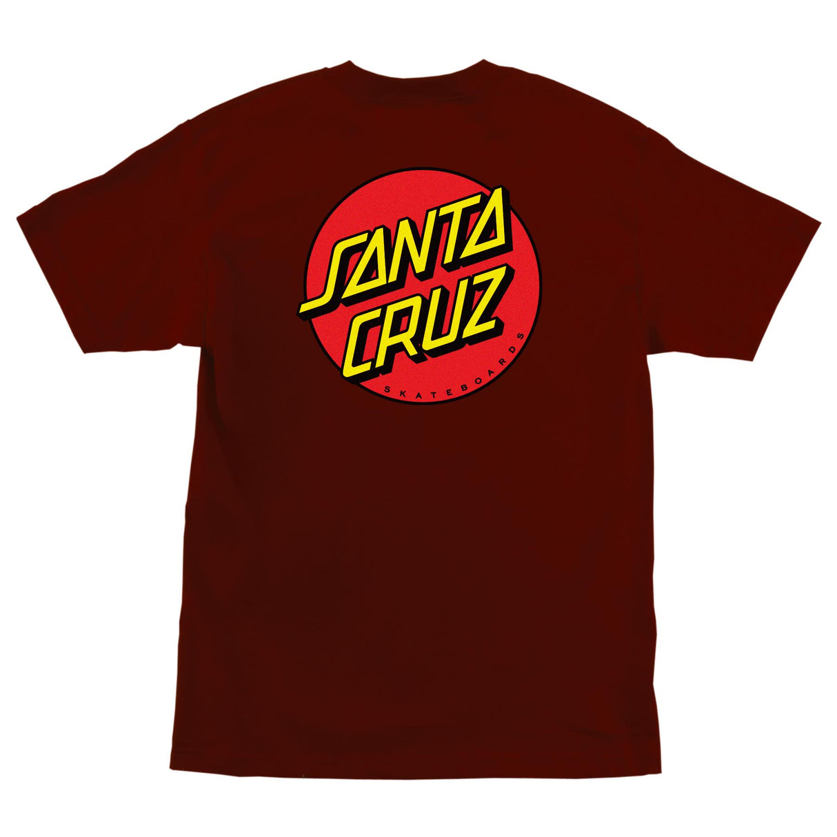 Santa Cruz Classic Dot Heavyweight Burgundy S/s Shirt