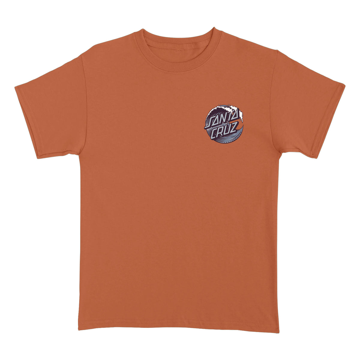Santa Cruz Wave Dot S/s Heavyweight Shirt Texas Orange with Blue