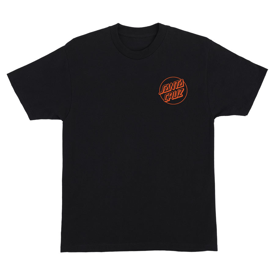 Santa Cruz Opus Dot Heavyweight Black w/Orange S/s Shirt