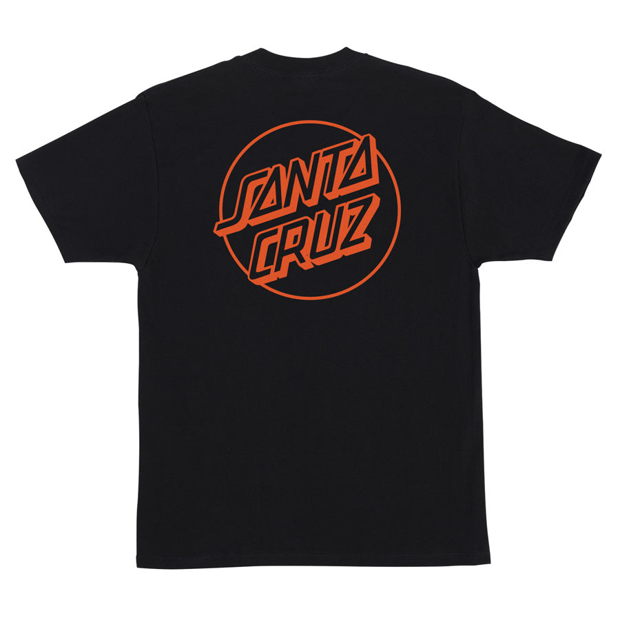 Santa Cruz Opus Dot Heavyweight Black w/Orange S/s Shirt