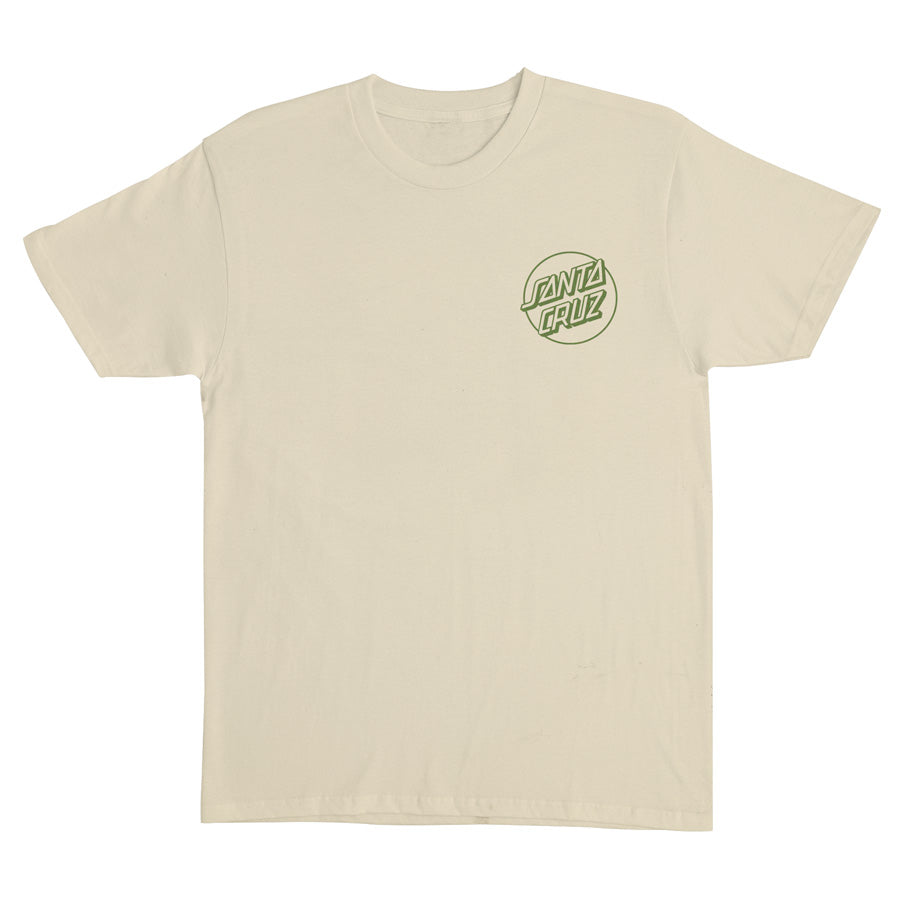 Santa Cruz Opus Dot Heavyweight Cream w/Green S/s Shirt