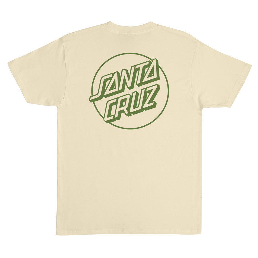 Santa Cruz Opus Dot Heavyweight Cream w/Green S/s Shirt