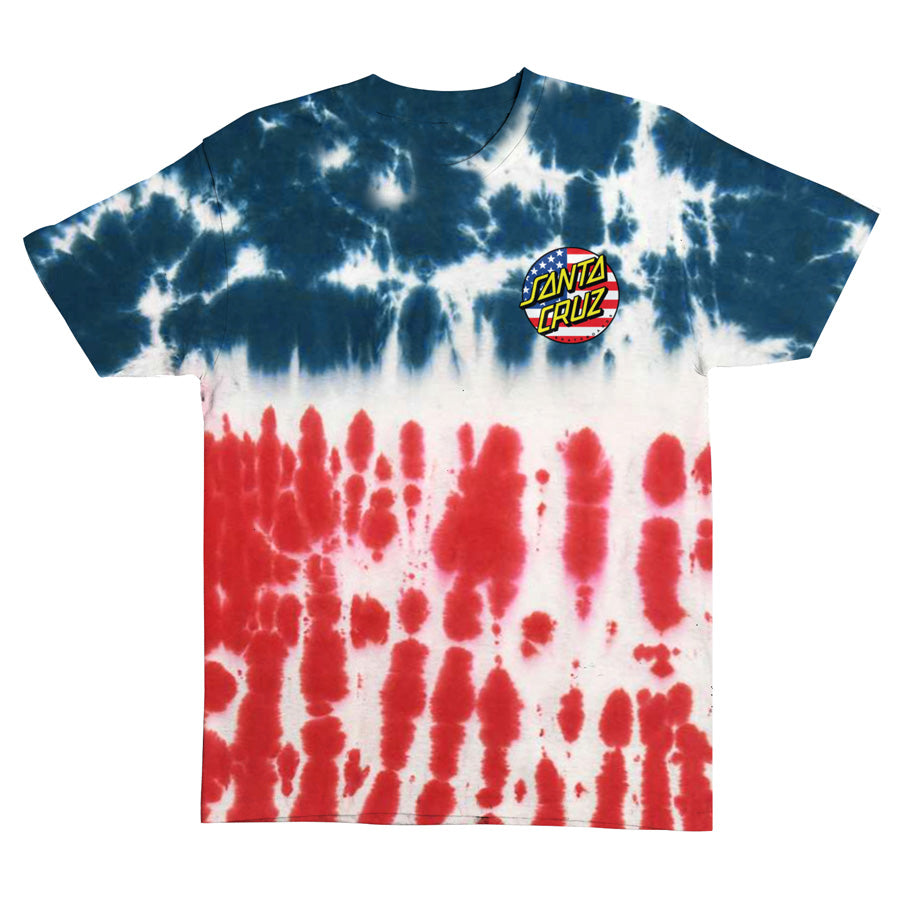 Santa Cruz July 4th Dot V2 Midweight Flag S/s Shirt